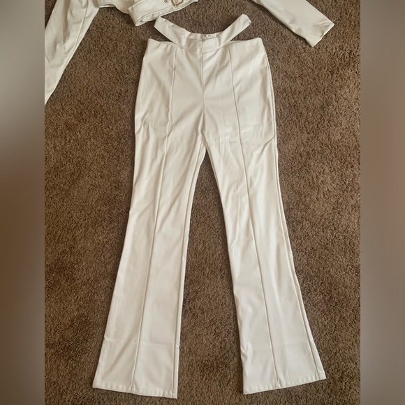 FAUX LEATHER PANT & JACKET MATCHING SET - Picture 5 of 11